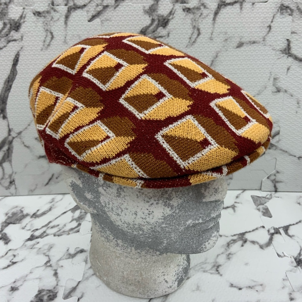 Men's Kangol Burgundy | Yellow | Brown Motherboard 504 Casual Hat NWT